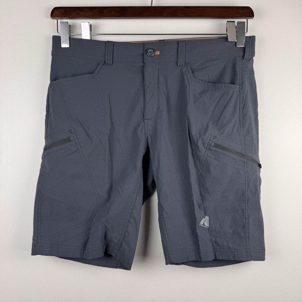 Eddie Bauer Mens First Ascent Shorts 40x12 Navy Blue Hiking Camping Gorp Stretch - Picture 2 of 5